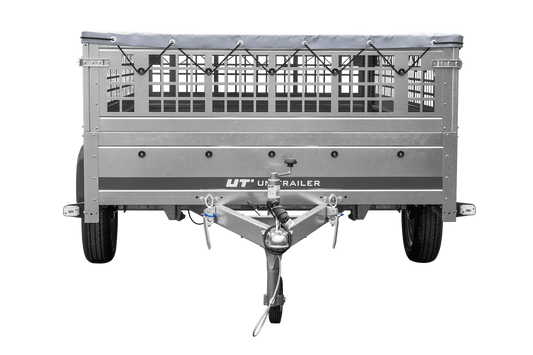 Remorque légère 264x150 UNITRAILER GARDEN 265 KIPP avec ridelles grillagées, châssis H-0 et bâche grise