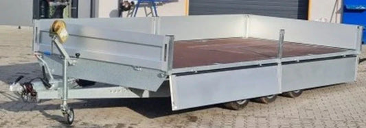 Plateforme latérale pliante Boss 600 x 200 cm 3500 KG + rampes + béquilles