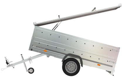 Reboque leve com lona Garden Trailer 264 KIPP, laterais duplas e roda jockey