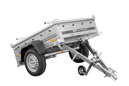 Reboque de um eixo 750 kg PTAC 150x106 Garden Trailer 150 KIPP com cobertura de alumínio