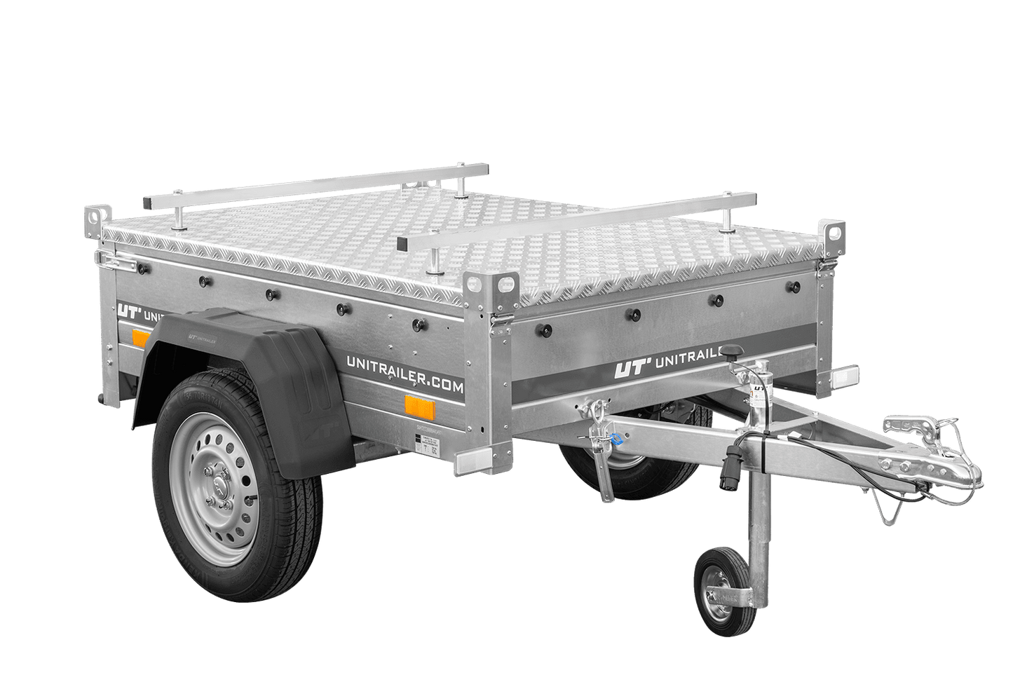 Reboque de um eixo 750 kg PTAC 150x106 Garden Trailer 150 KIPP com cobertura de alumínio