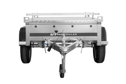 Reboque de um eixo 750 kg PTAC 150x106 Garden Trailer 150 KIPP com cobertura de alumínio