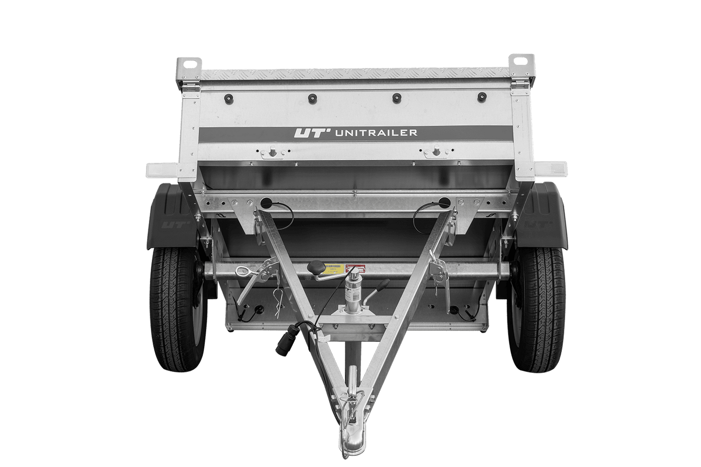 Reboque de um eixo 750 kg PTAC 150x106 Garden Trailer 150 KIPP com cobertura de alumínio