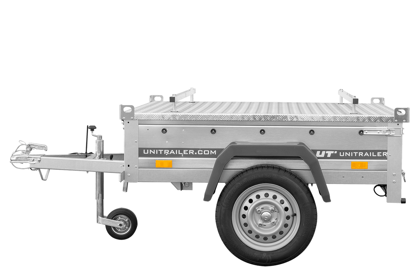 Reboque de um eixo 750 kg PTAC 150x106 Garden Trailer 150 KIPP com cobertura de alumínio