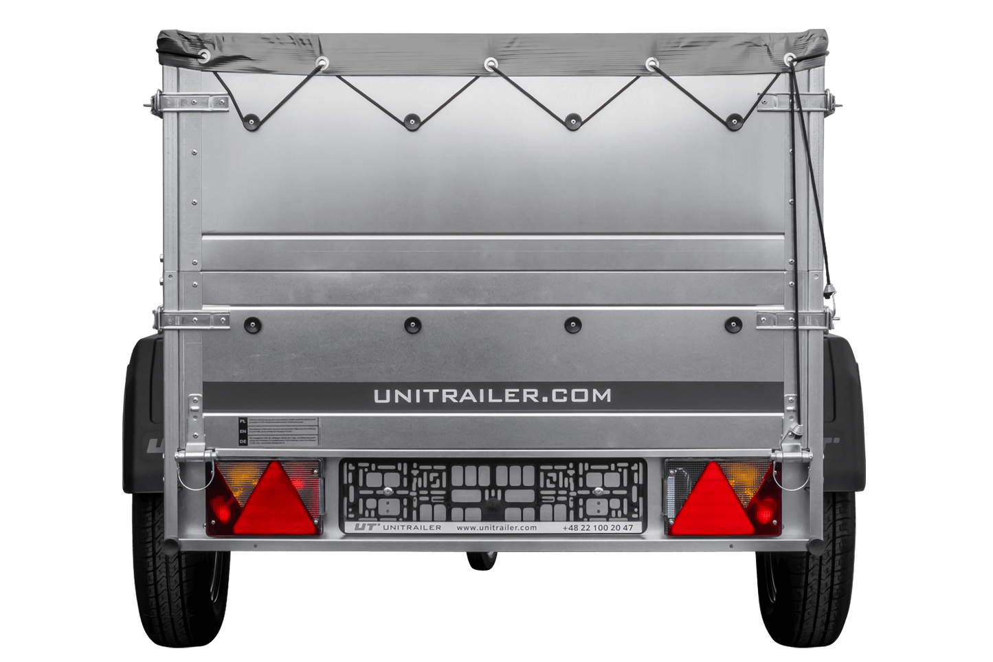 Reboque novo 200x106 com lona plana, extensões de taipais e roda jockey - Garden Trailer 200 KIPP