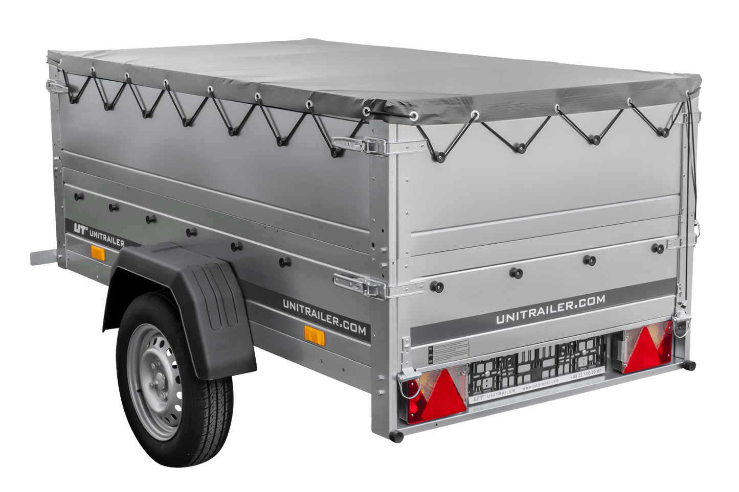 Reboque novo 200x106 com lona plana, extensões de taipais e roda jockey - Garden Trailer 200 KIPP