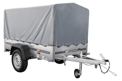 Reboque automóvel Garden Trailer 200 KIPP 200 x 106 cm com lona alta, arco e roda jockey PTAC 500 kg