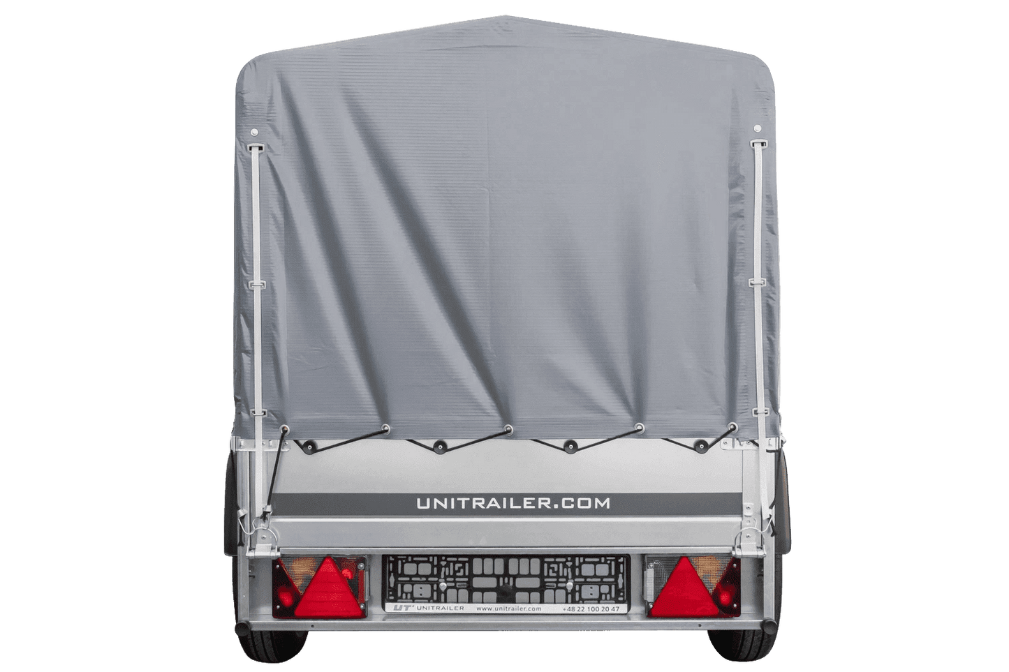 Reboque automóvel Garden Trailer 200 KIPP 200 x 106 cm com lona alta, arco e roda jockey PTAC 500 kg