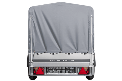 Reboque automóvel Garden Trailer 200 KIPP 200 x 106 cm com lona alta, arco e roda jockey PTAC 500 kg