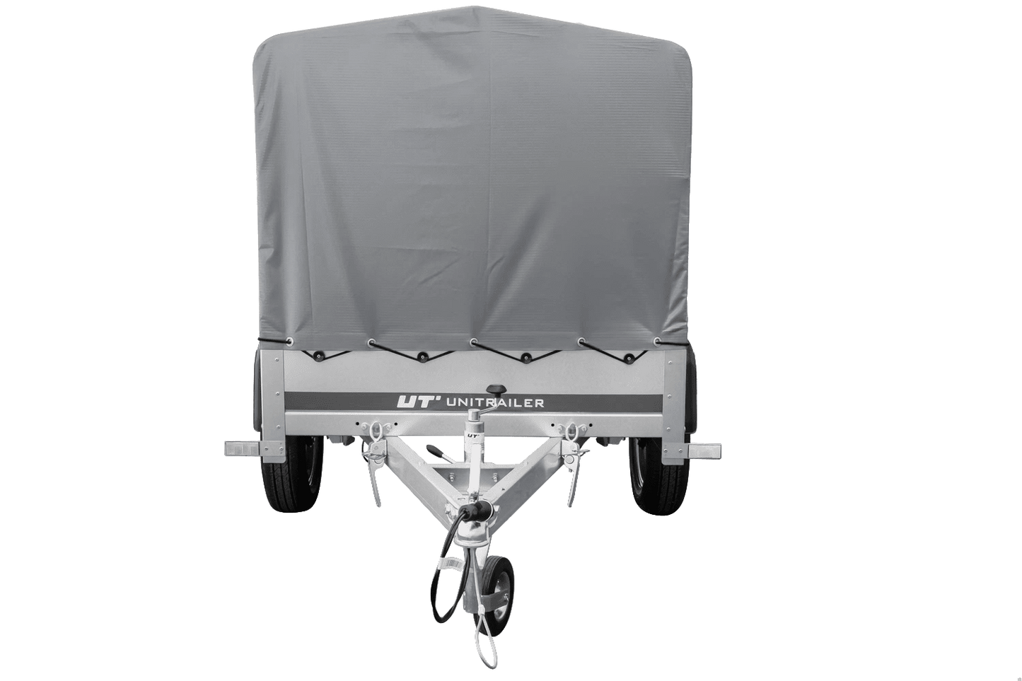 Reboque automóvel Garden Trailer 200 KIPP 200 x 106 cm com lona alta, arco e roda jockey PTAC 500 kg