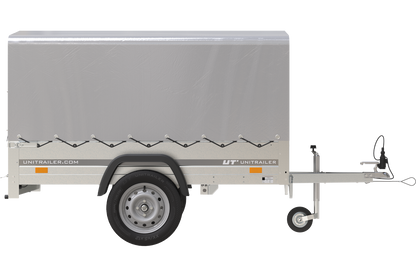 Remorque 750 kg 200 x 125 avec bâche haute et arceau Garden Trailer 201 KIPP