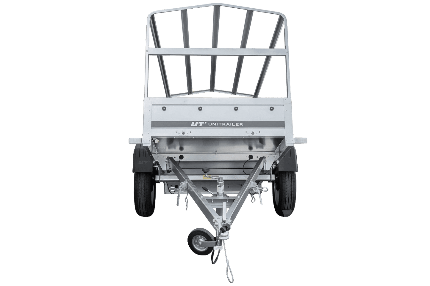 Reboque automóvel Garden Trailer 200 KIPP 200 x 106 cm com lona alta, arco e roda jockey PTAC 500 kg