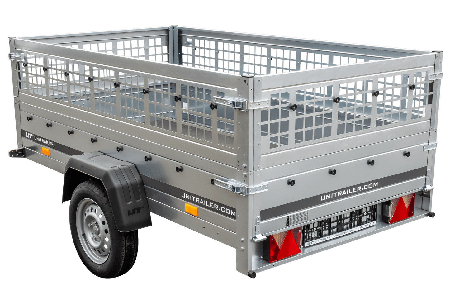 Unitrailer GARDEN TRAILER 230 KIPP (NOVO) reboque automóvel com roda de apoio e taipais de rede