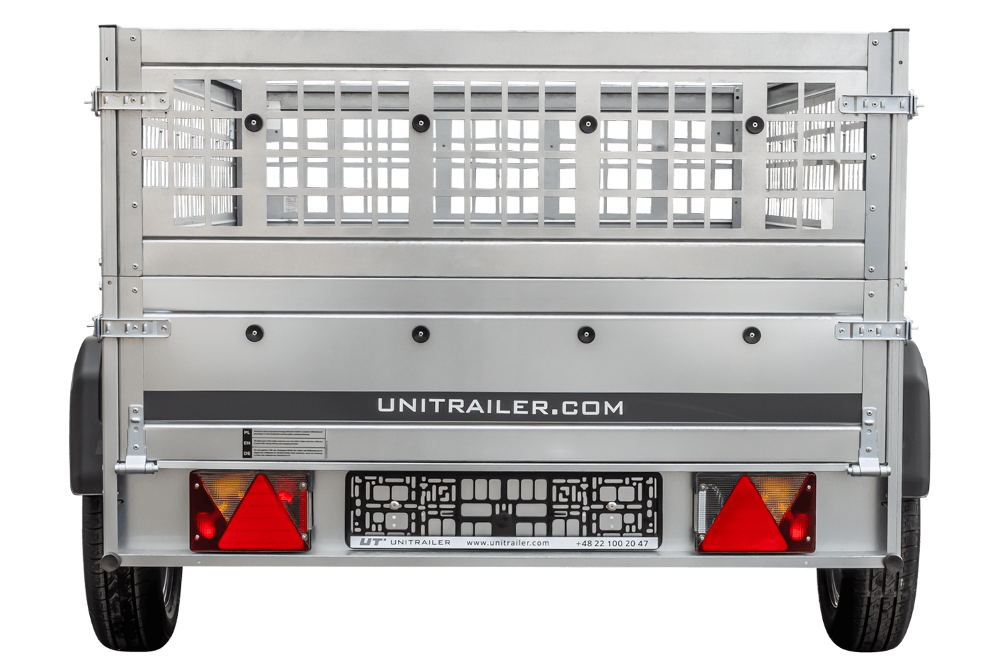 Unitrailer GARDEN TRAILER 230 KIPP (NOVO) reboque automóvel com roda de apoio e taipais de rede