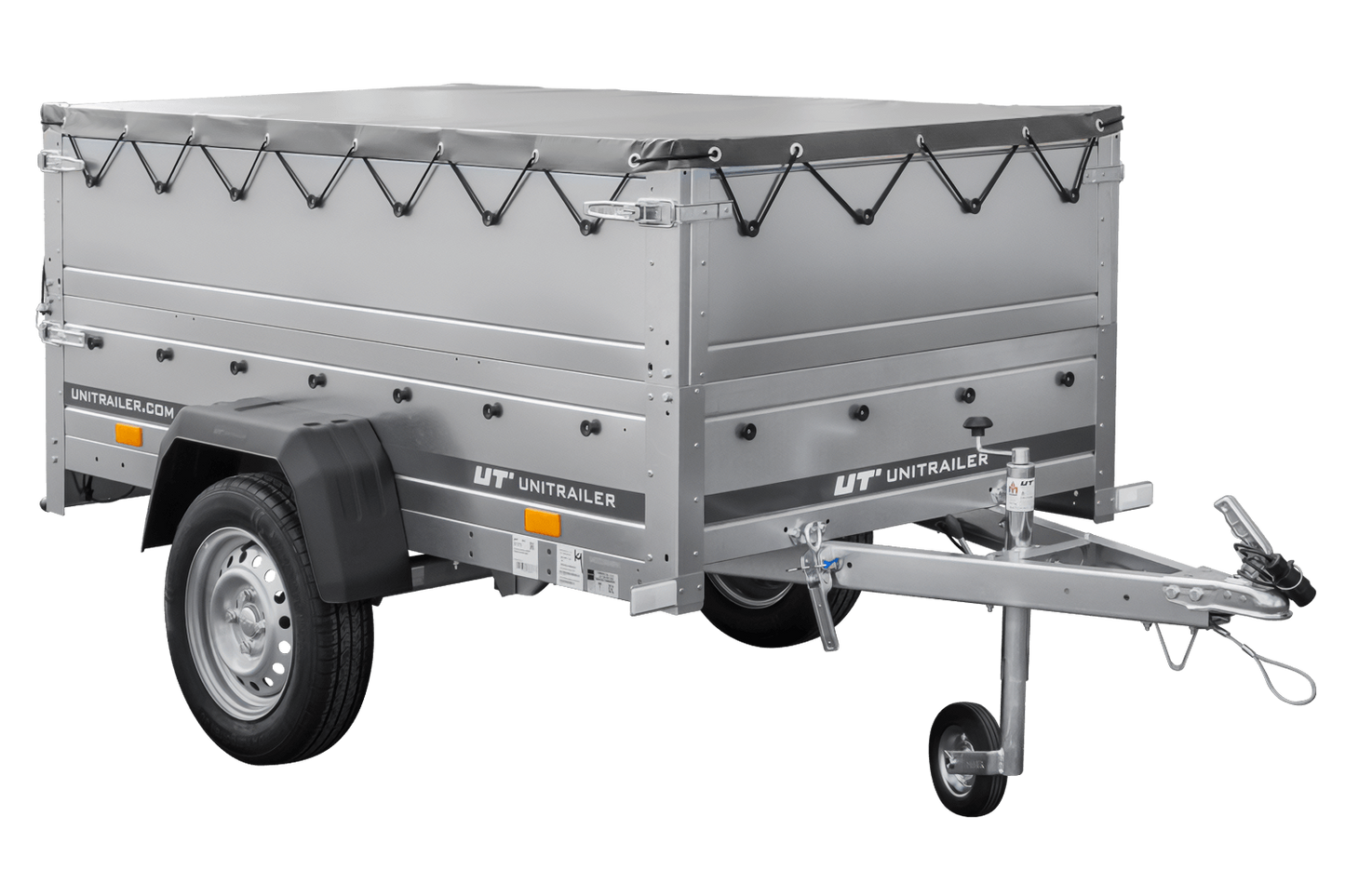 Reboque novo 200x106 com lona plana, extensões de taipais e roda jockey - Garden Trailer 200 KIPP