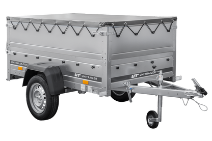 Reboque novo 200x106 com lona plana, extensões de taipais e roda jockey - Garden Trailer 200 KIPP