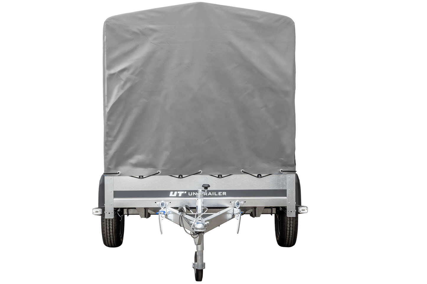 Reboque rodoviário com lona alta (110 cm), estrutura metálica (110 cm) e roda jockey 230x125 Garden Trailer 230 KIPP