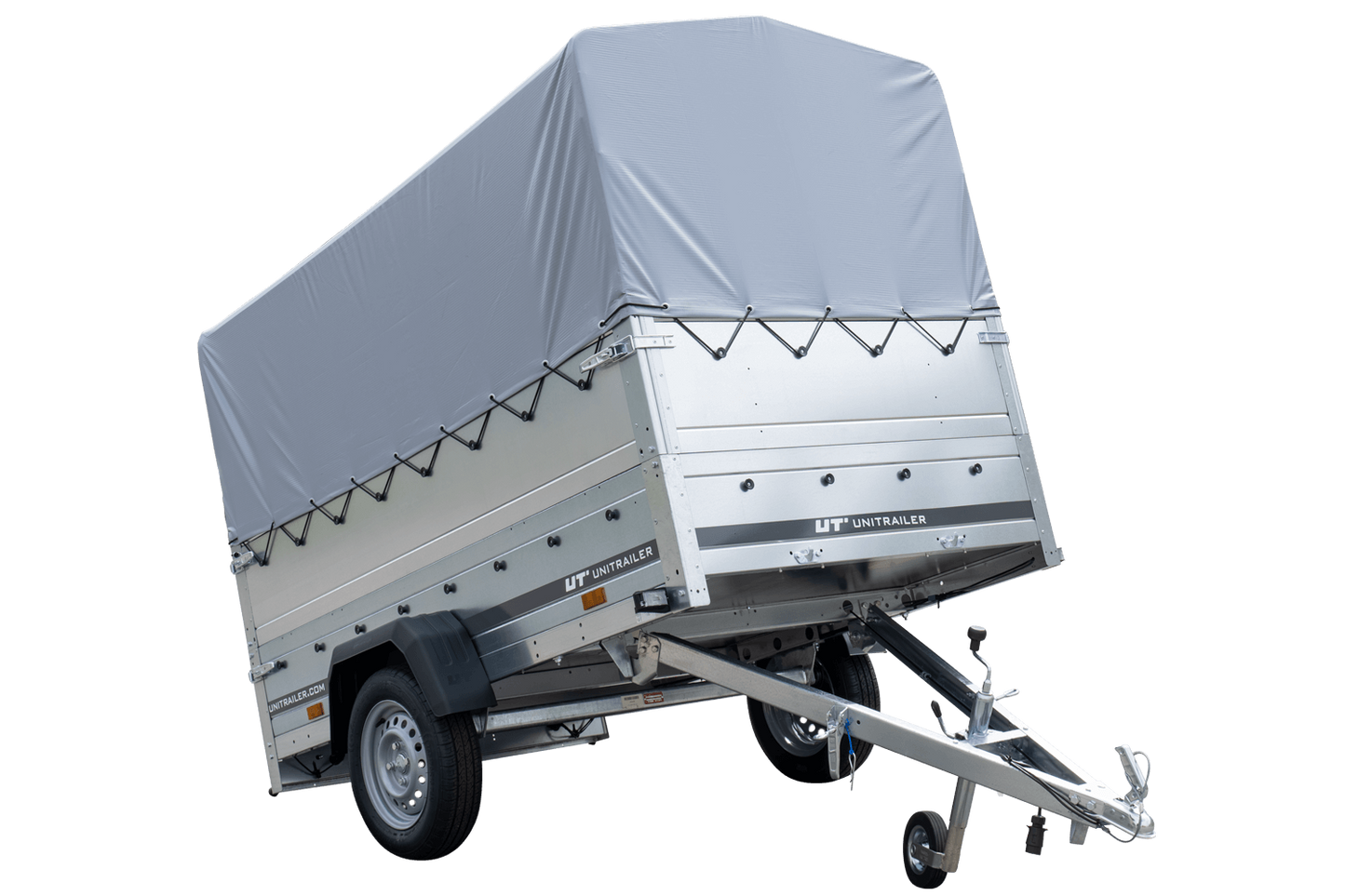 Reboque alto com extensões de painel lateral e lona alta - 2,30 x 1,25 m - Garden Trailer 230 KIPP
