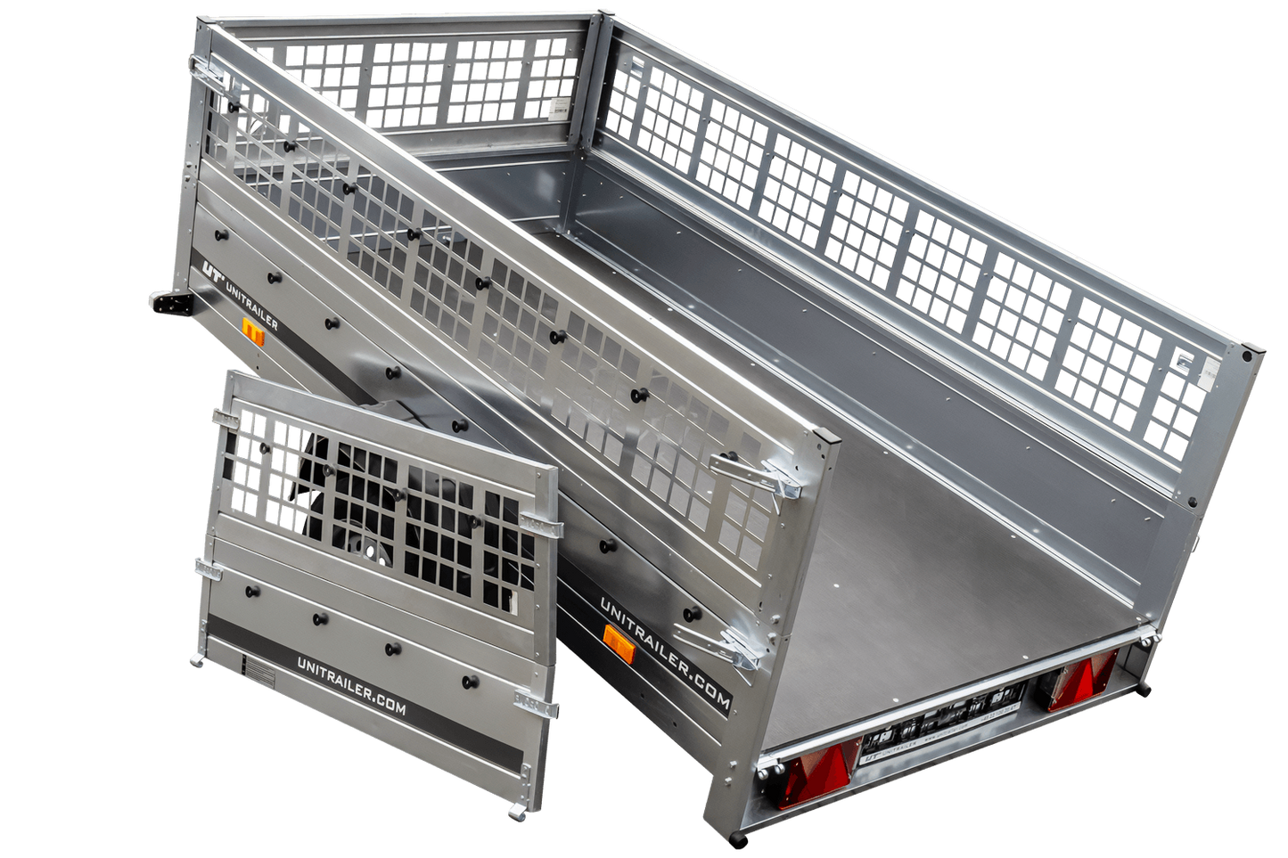 Unitrailer GARDEN TRAILER 230 KIPP (NOVO) reboque automóvel com roda de apoio e taipais de rede