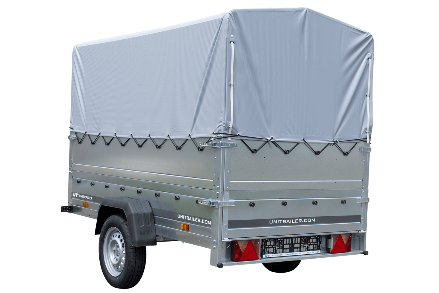 Reboque alto com extensões de painel lateral e lona alta - 2,30 x 1,25 m - Garden Trailer 230 KIPP