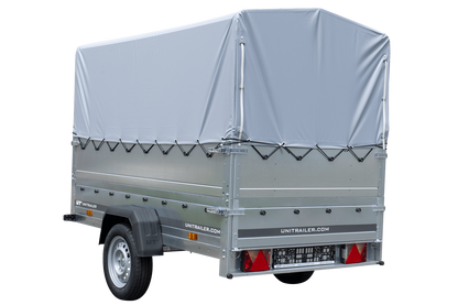 Reboque alto com extensões de painel lateral e lona alta - 2,30 x 1,25 m - Garden Trailer 230 KIPP