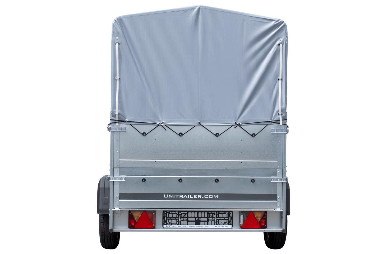 Reboque alto com extensões de painel lateral e lona alta - 2,30 x 1,25 m - Garden Trailer 230 KIPP