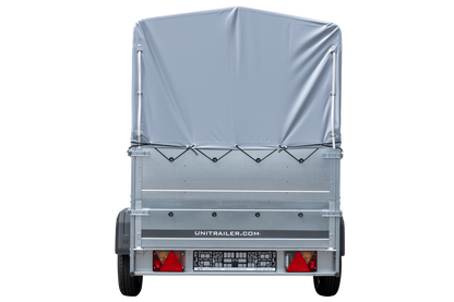 Reboque alto com extensões de painel lateral e lona alta - 2,30 x 1,25 m - Garden Trailer 230 KIPP