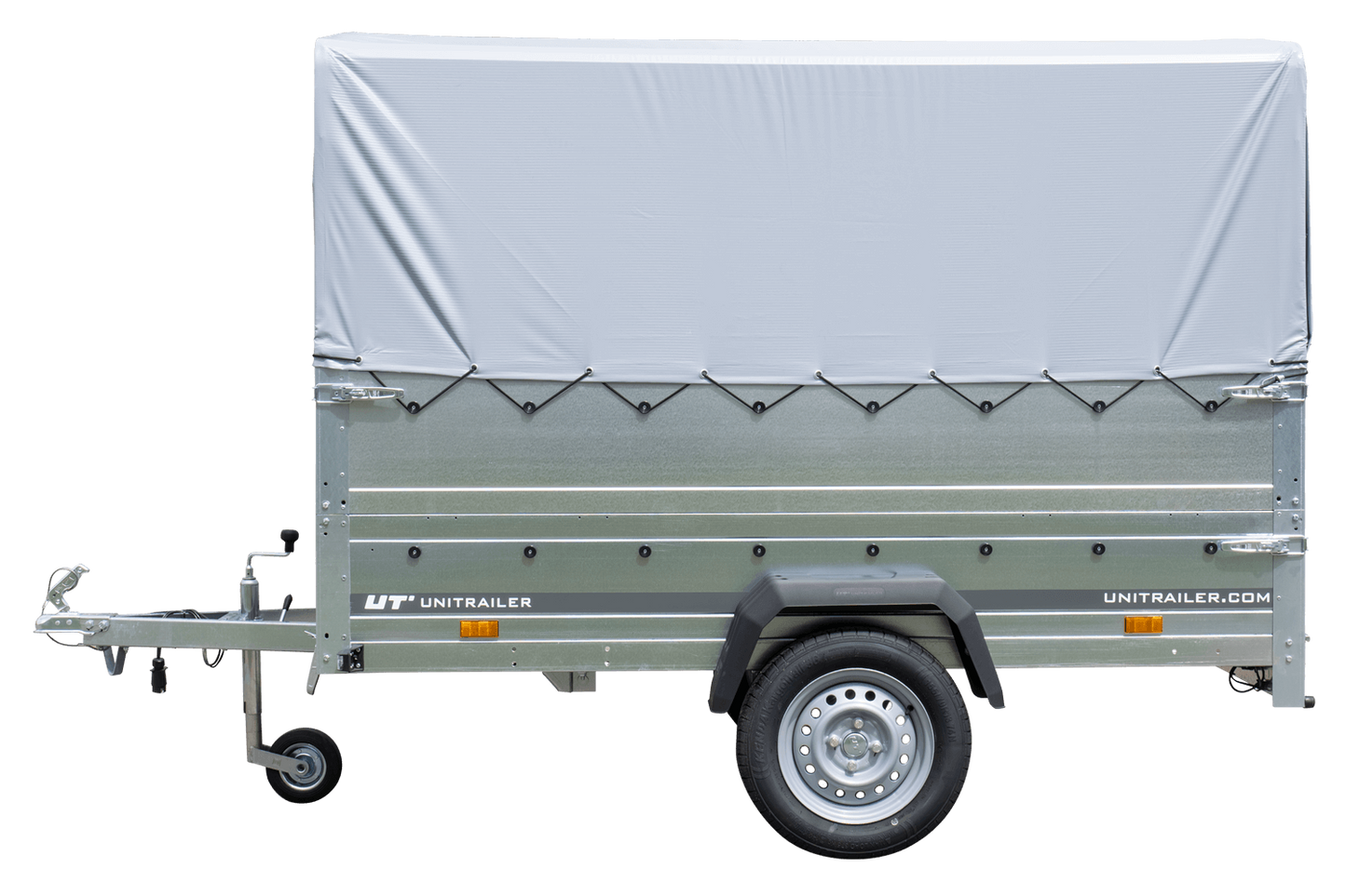 Reboque alto com extensões de painel lateral e lona alta - 2,30 x 1,25 m - Garden Trailer 230 KIPP