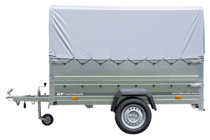 Reboque alto com extensões de painel lateral e lona alta - 2,30 x 1,25 m - Garden Trailer 230 KIPP