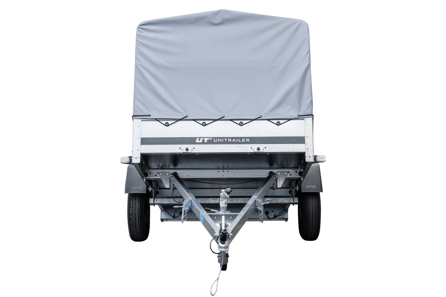 Reboque rodoviário com lona alta, arco H-800 e roda de apoio 230x125 Garden Trailer 230 KIPP