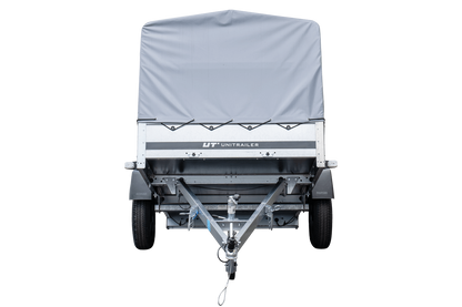 Reboque rodoviário com lona alta, arco H-800 e roda de apoio 230x125 Garden Trailer 230 KIPP