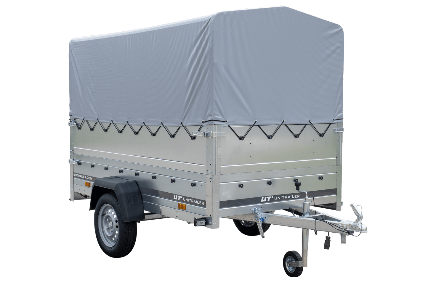 Reboque alto com extensões de painel lateral e lona alta - 2,30 x 1,25 m - Garden Trailer 230 KIPP