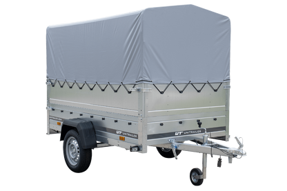 Reboque alto com extensões de painel lateral e lona alta - 2,30 x 1,25 m - Garden Trailer 230 KIPP