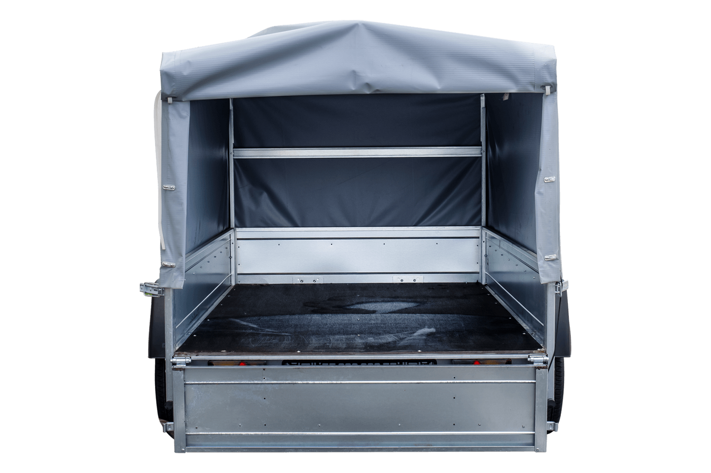 Reboque rodoviário com lona alta, arco H-800 e roda de apoio 230x125 Garden Trailer 230 KIPP