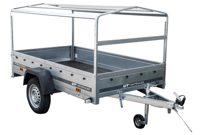Reboque rodoviário com lona alta, arco H-800 e roda de apoio 230x125 Garden Trailer 230 KIPP