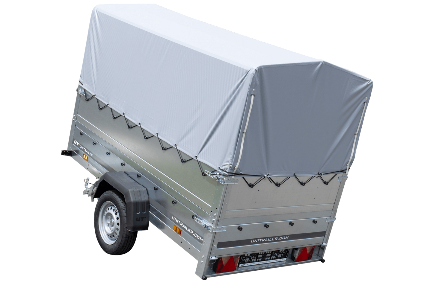Reboque alto com extensões de painel lateral e lona alta - 2,30 x 1,25 m - Garden Trailer 230 KIPP