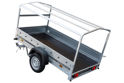 Reboque rodoviário com lona alta, arco H-800 e roda de apoio 230x125 Garden Trailer 230 KIPP