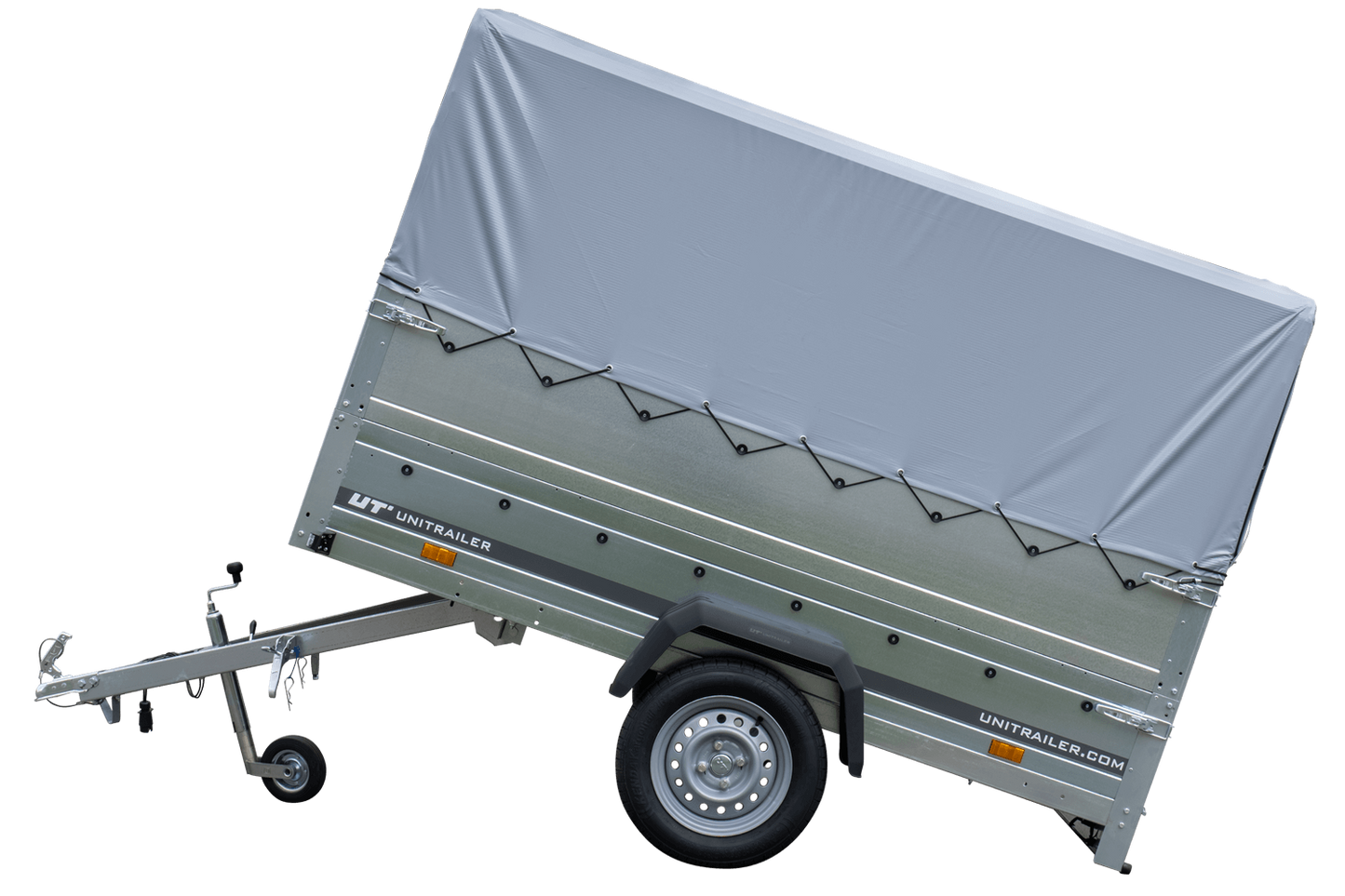 Reboque alto com extensões de painel lateral e lona alta - 2,30 x 1,25 m - Garden Trailer 230 KIPP