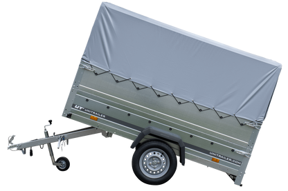 Reboque alto com extensões de painel lateral e lona alta - 2,30 x 1,25 m - Garden Trailer 230 KIPP