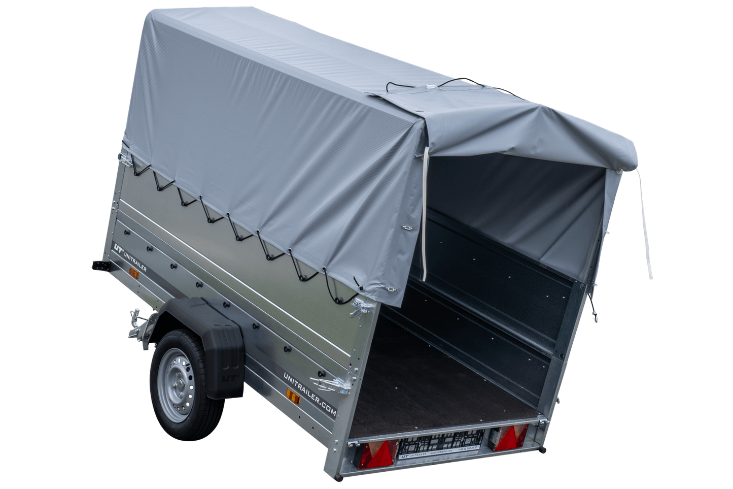 Reboque alto com extensões de painel lateral e lona alta - 2,30 x 1,25 m - Garden Trailer 230 KIPP