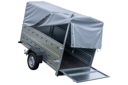 Reboque alto com extensões de painel lateral e lona alta - 2,30 x 1,25 m - Garden Trailer 230 KIPP