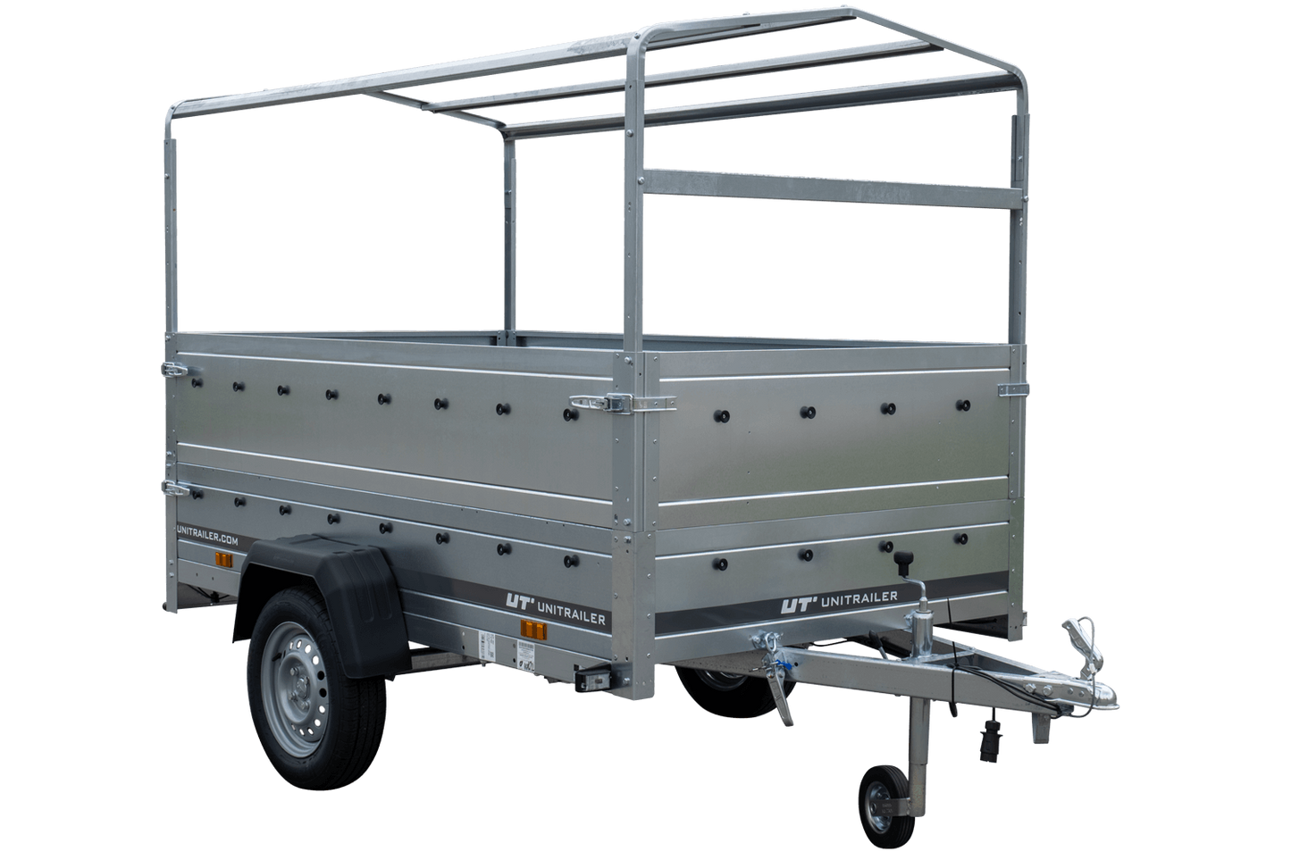 Reboque alto com extensões de painel lateral e lona alta - 2,30 x 1,25 m - Garden Trailer 230 KIPP