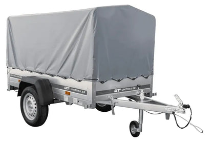 Reboque automóvel Garden Trailer 200 KIPP 200 x 106 cm com lona alta, arco e roda jockey PTAC 500 kg