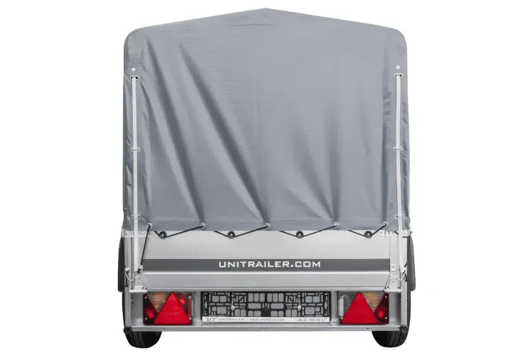 Reboque automóvel Garden Trailer 200 KIPP 200 x 106 cm com lona alta, arco e roda jockey PTAC 500 kg