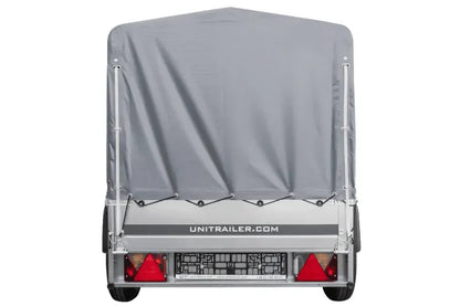 Reboque automóvel Garden Trailer 200 KIPP 200 x 106 cm com lona alta, arco e roda jockey PTAC 500 kg