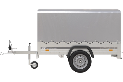 Remorque 750 kg 200 x 125 avec bâche haute et arceau Garden Trailer 201 KIPP