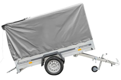 Reboque rodoviário com lona alta (110 cm), estrutura metálica (110 cm) e roda jockey 230x125 Garden Trailer 230 KIPP