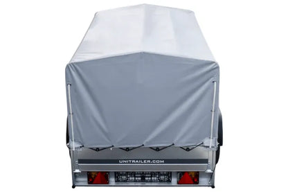 Reboque rodoviário com lona alta, arco H-800 e roda de apoio 230x125 Garden Trailer 230 KIPP